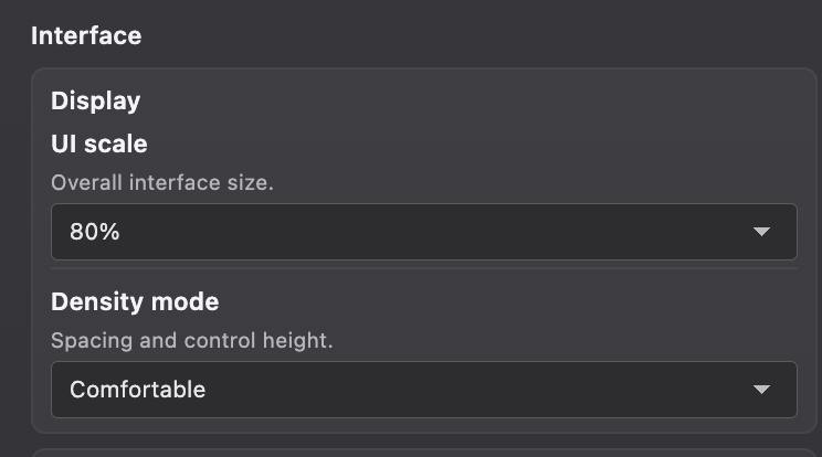 UMM UI scale settings