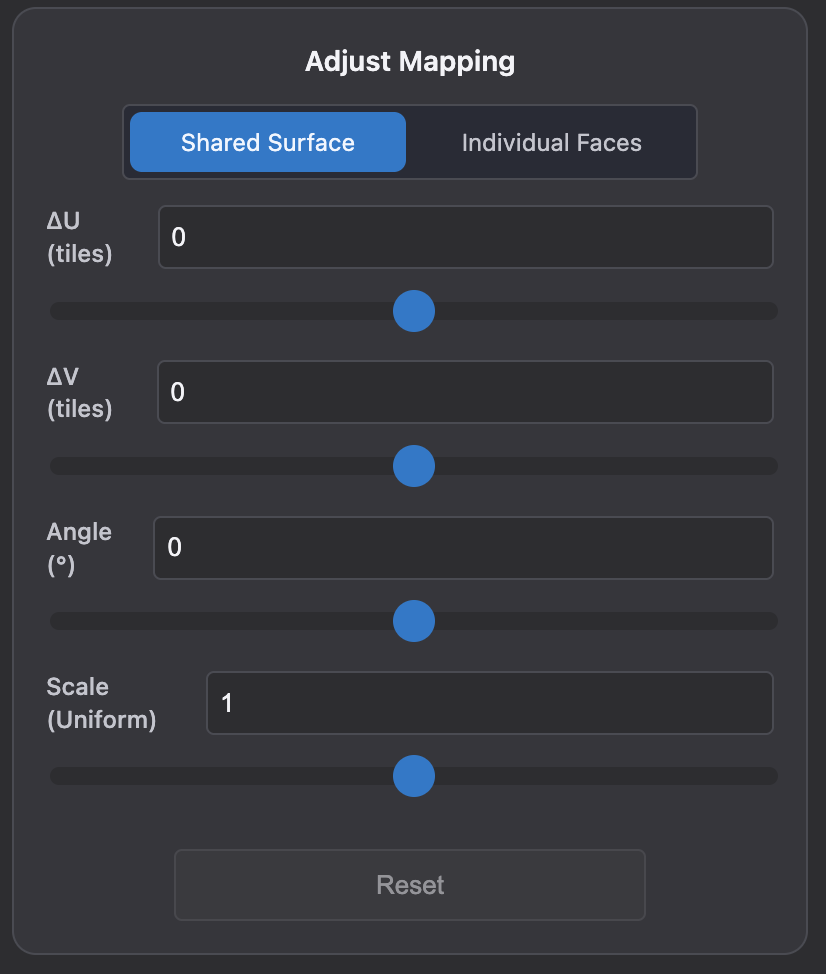 Texture Transform precision sliders